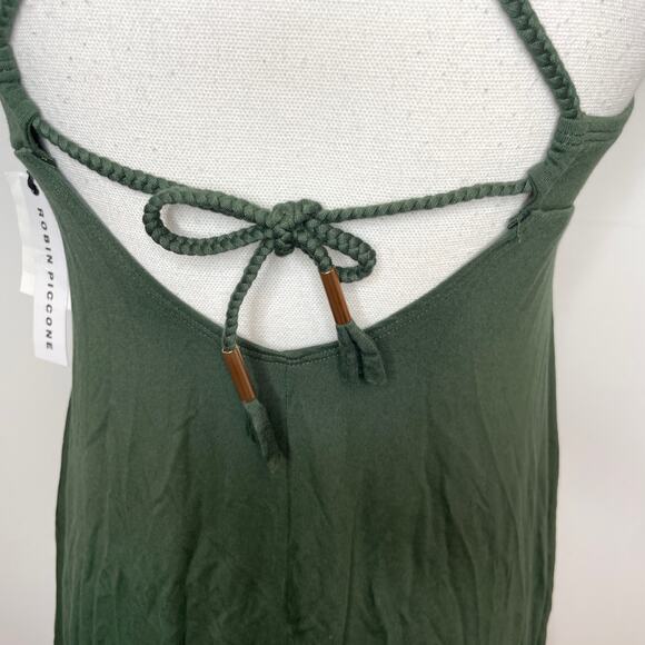 Robin Piccone Calista Gold Hardware Cover Up Dress Jungle Green Medium New - Picture 9 of 12